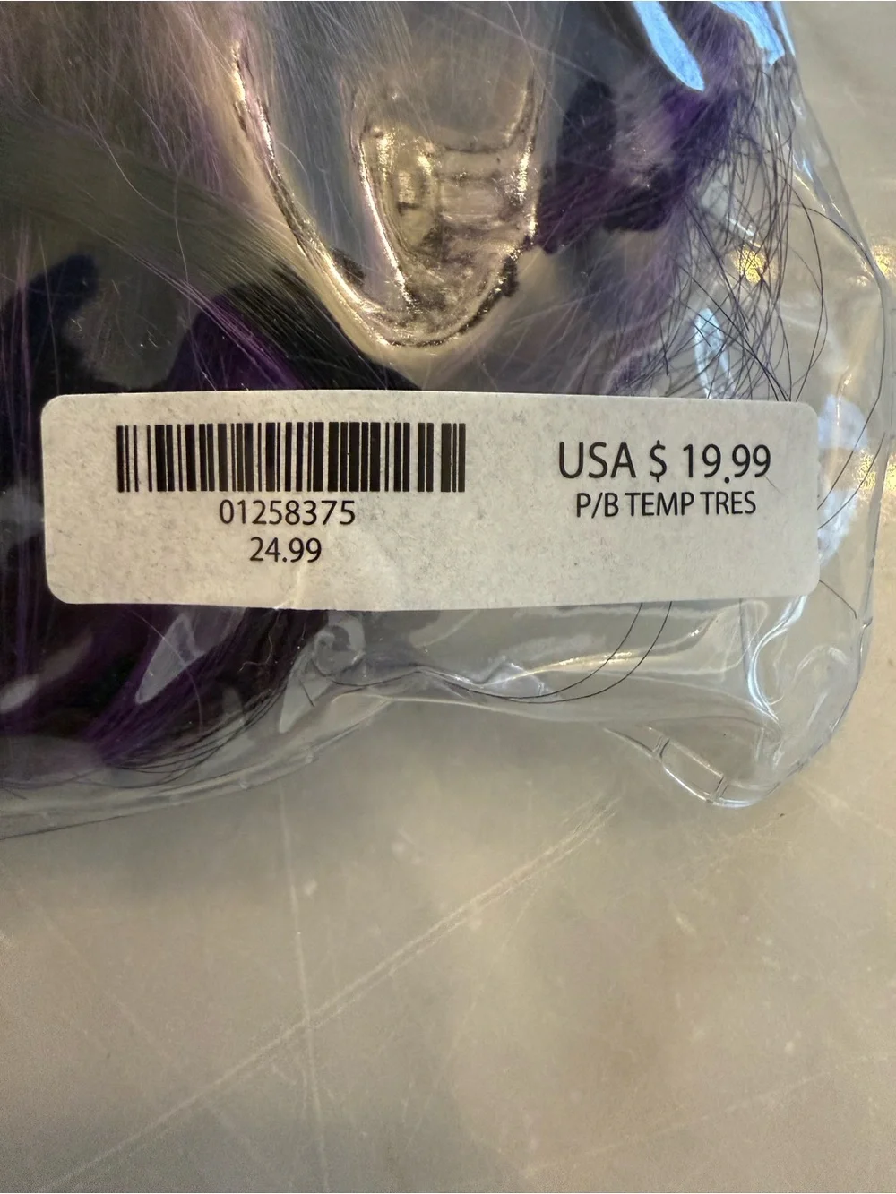 Spirit Black Wig with Purple Highlights - Women's Fashion Hair